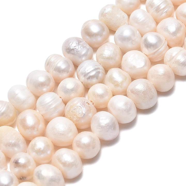 Tira de perla de río de 5 mm para joyería