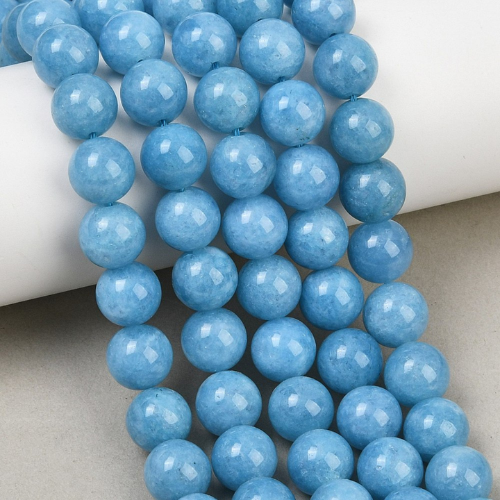 Tira de cuentas de jade natural de 10 mm para joyería