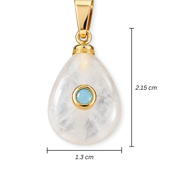 Medidas para Dije de piedra natural con zirconia