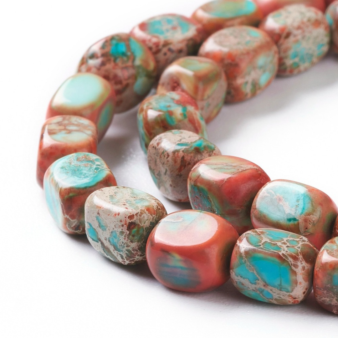 Detalles de Tira de cuentas de jaspe natural para joyería