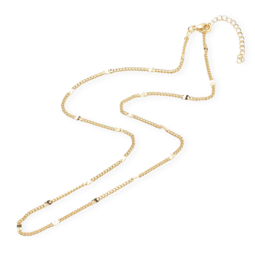 Detalles de Cadena de chapa de oro con broche tipo perico