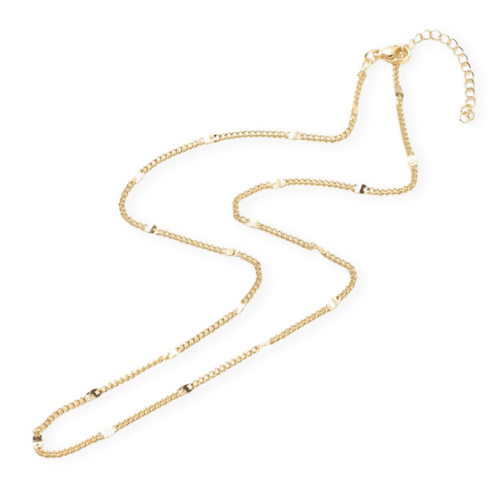 Detalles de Cadena de chapa de oro con broche tipo perico