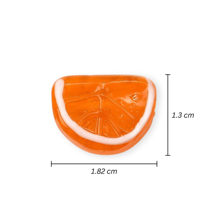 Medidas para Separador de murano en forma de naranja con acabado brillante y realista