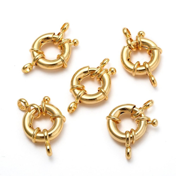 Detalles de Broche marinero de chapa de oro