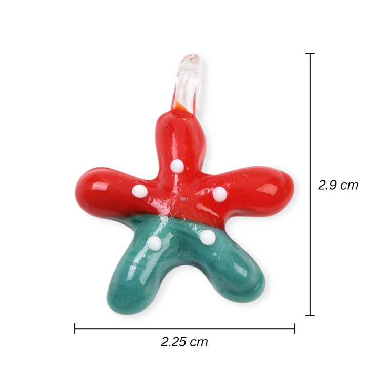 Medidas para Dije de estrella de mar de murano