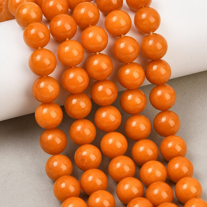 Tira de cuentas de jade natural de 10 mm para joyería