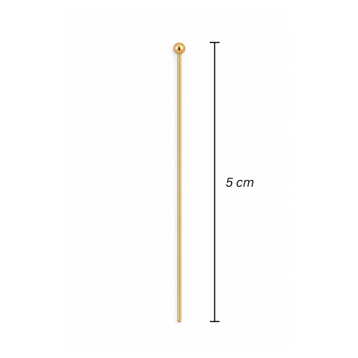 Medida para Paquete de alfileres de chapa de oro de 5 cm para bisutería