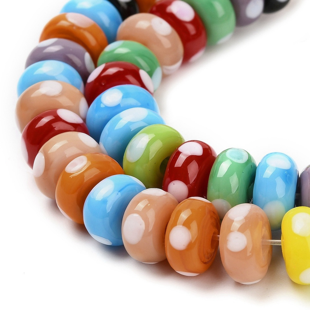 Detalles de Tira de cuentas de murano de 10 mm para joyería