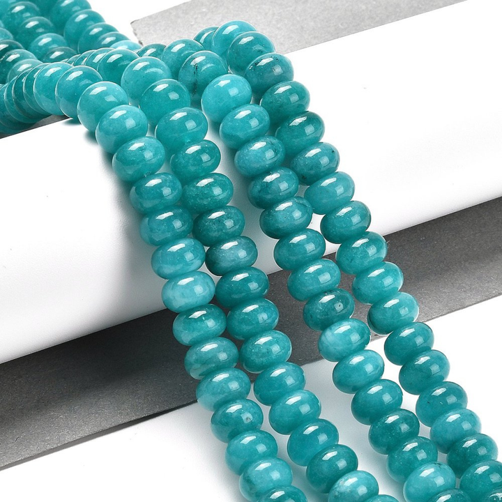 Tira de jade natural de 10 mm para joyería