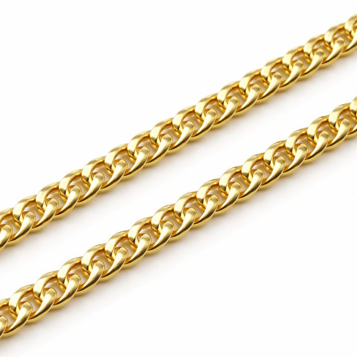 Detalles de Cadena de chapa de oro con broche circular