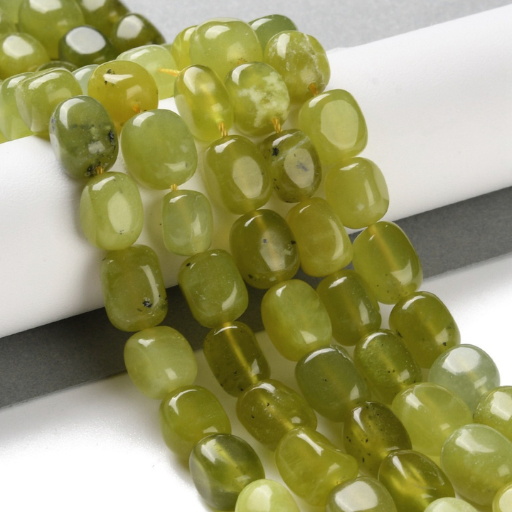 Tira de cuentas de lemon jade natural de 11.5 mm para joyería