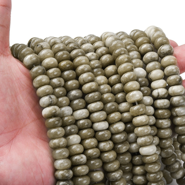 Tira de jade natural de 10 mm para joyería
