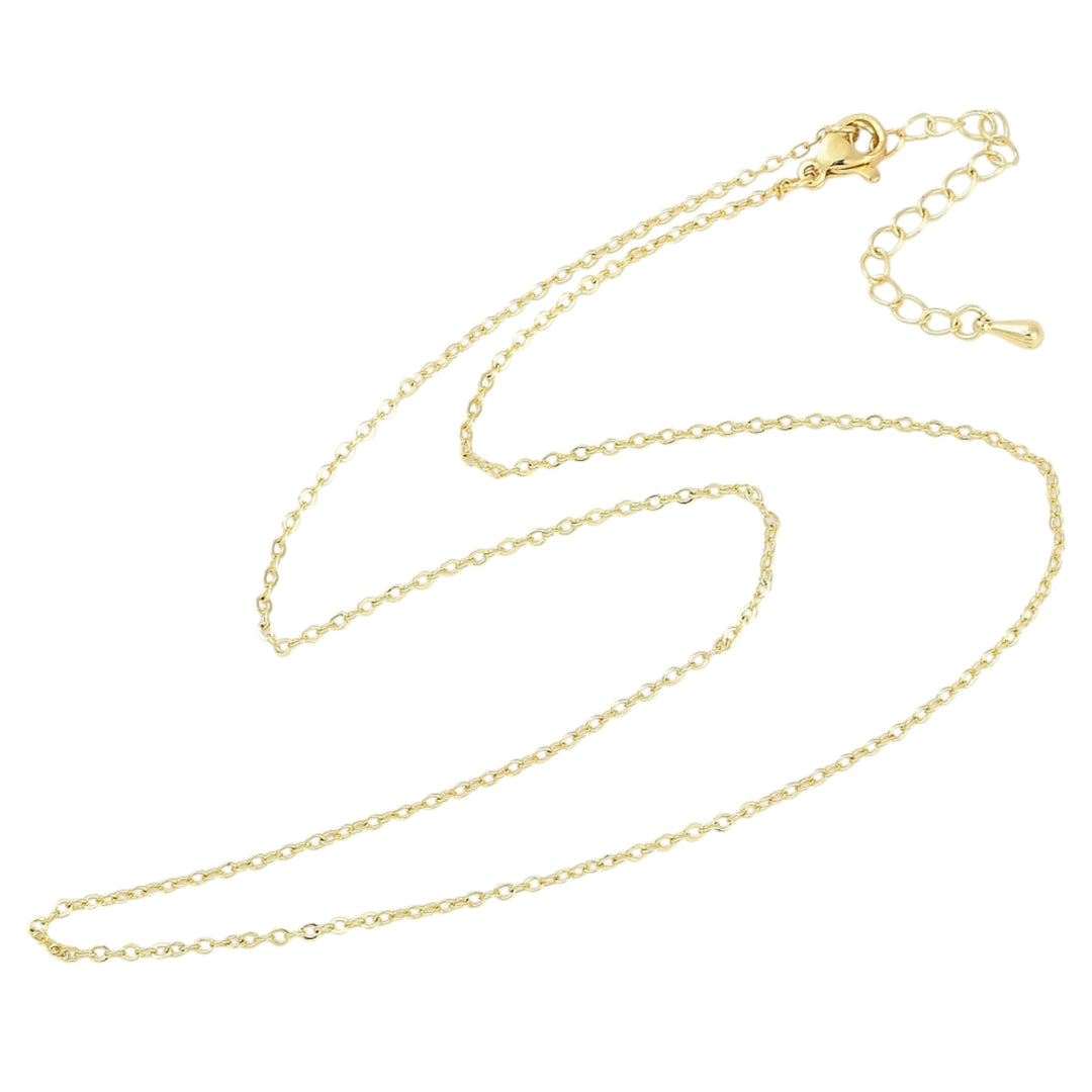 Detalles de Cadena de chapa de oro con broche tipo perico