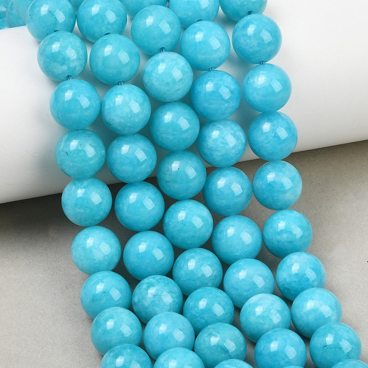 Tira de cuentas de jade natural de 10 mm para joyería