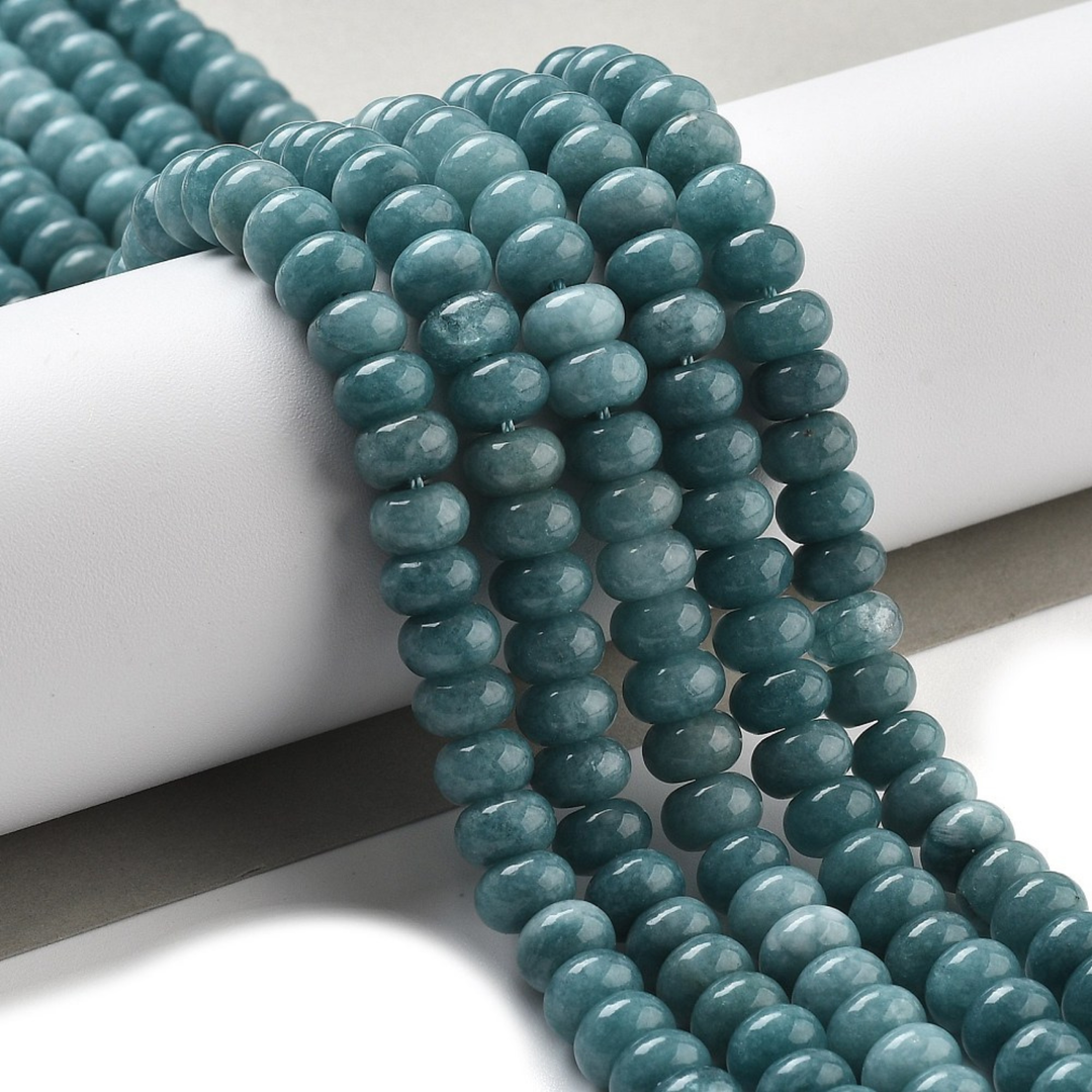 Tira de jade natural de 8 mm para joyería