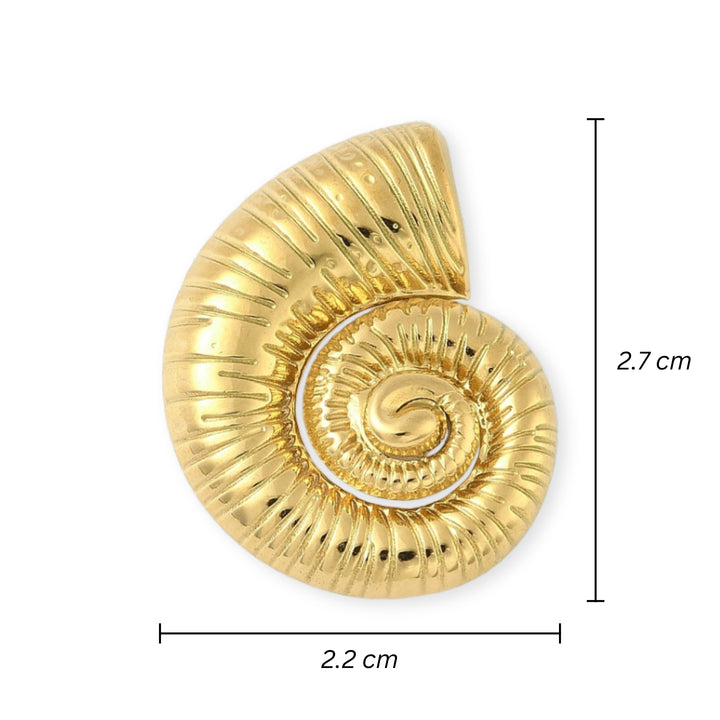Medidas para Dije de caracol de acero inoxidable