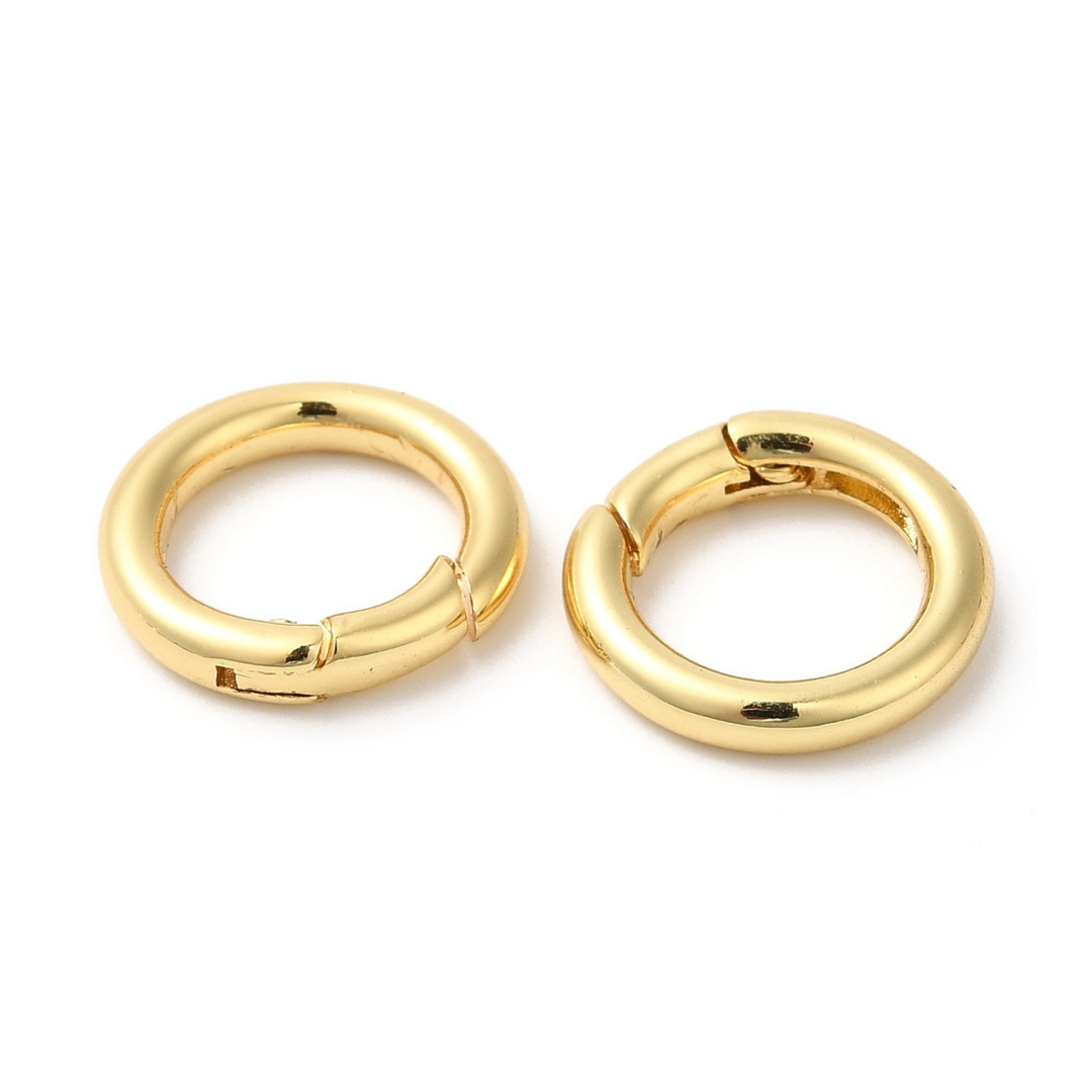 Detalles de Broche circular de chapa de oro para collares y pulseras