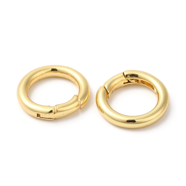 Detalles de Broche circular de chapa de oro para collares y pulseras