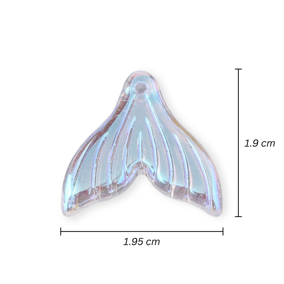 Medidas para Dije de aleta de sirena de cristal
