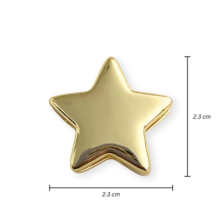 Medidas para Separador en forma de estrella de chapa de oro