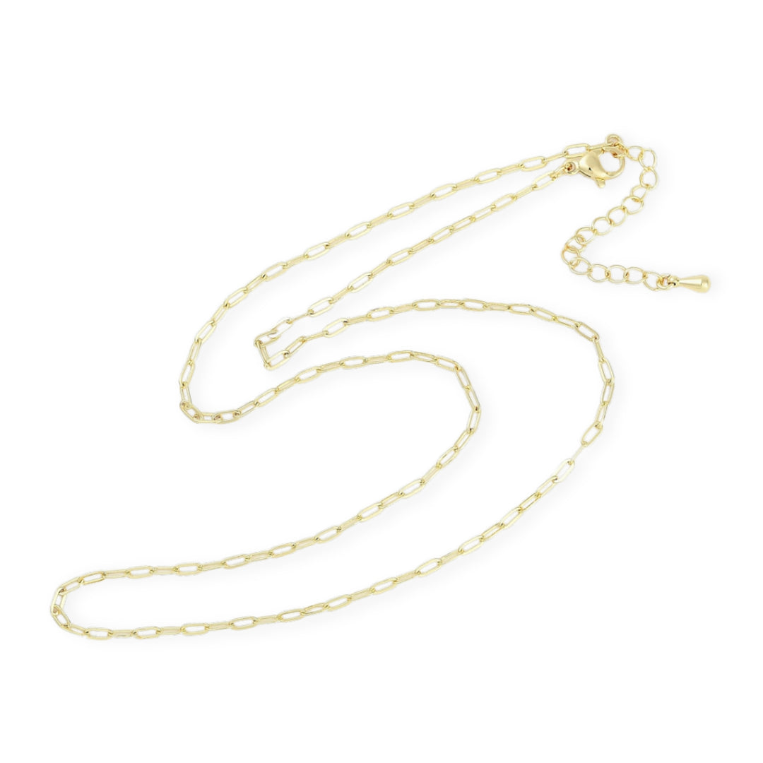 Cadena de chapa de oro con broche tipo perico