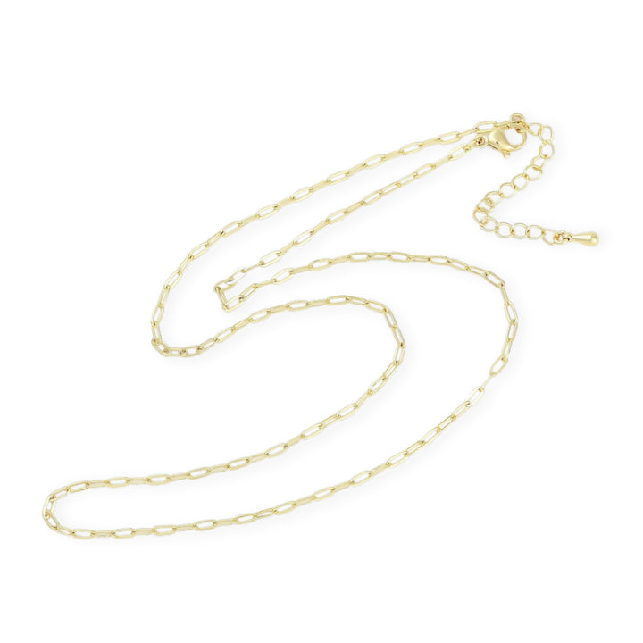 Cadena de chapa de oro con broche tipo perico