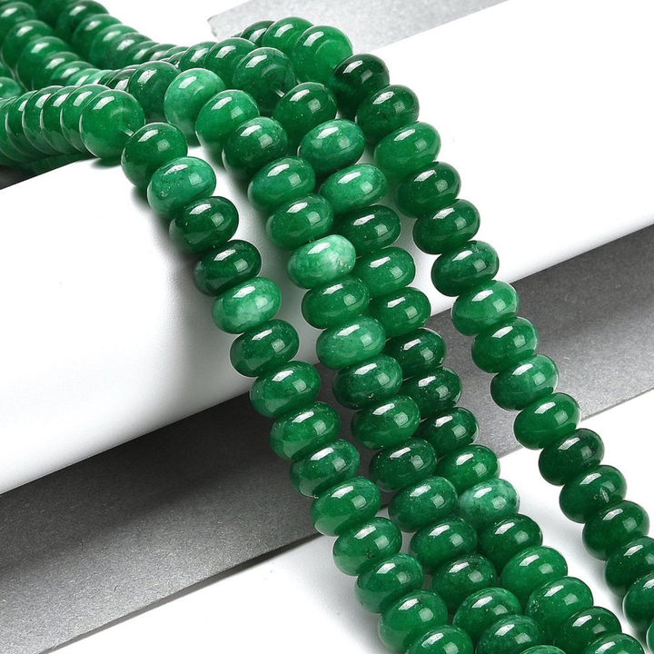 Tira de jade natural de 10 mm para joyería