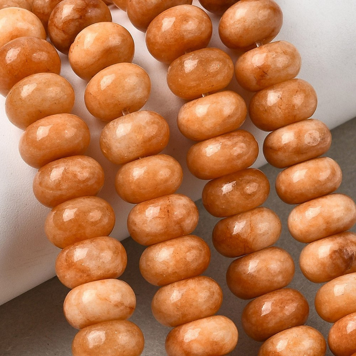 Tira de jade natural de 10 mm para joyería
