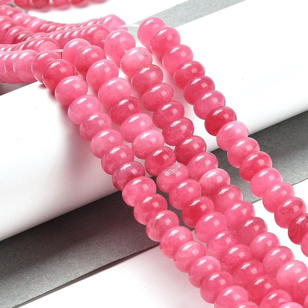 Tira de jade natural de 10 mm para joyería
