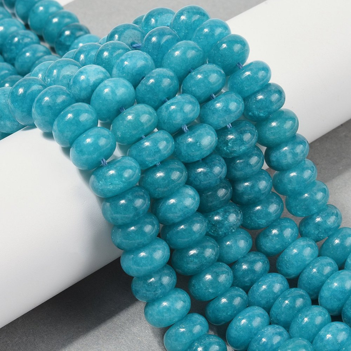 Tira de jade natural de 10 mm para joyería