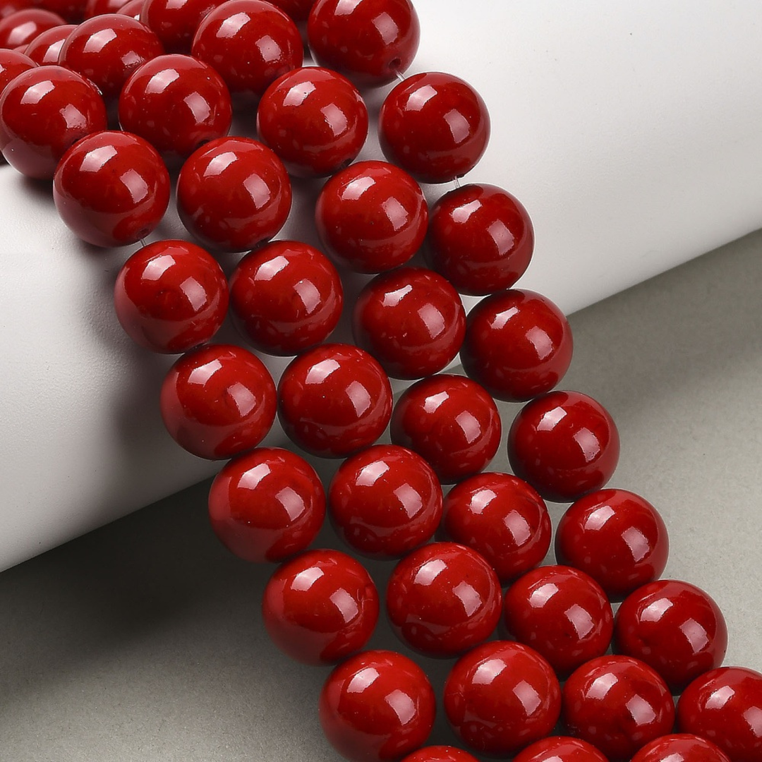 Tira de cuentas de jade natural redondo de 12 mm para joyería