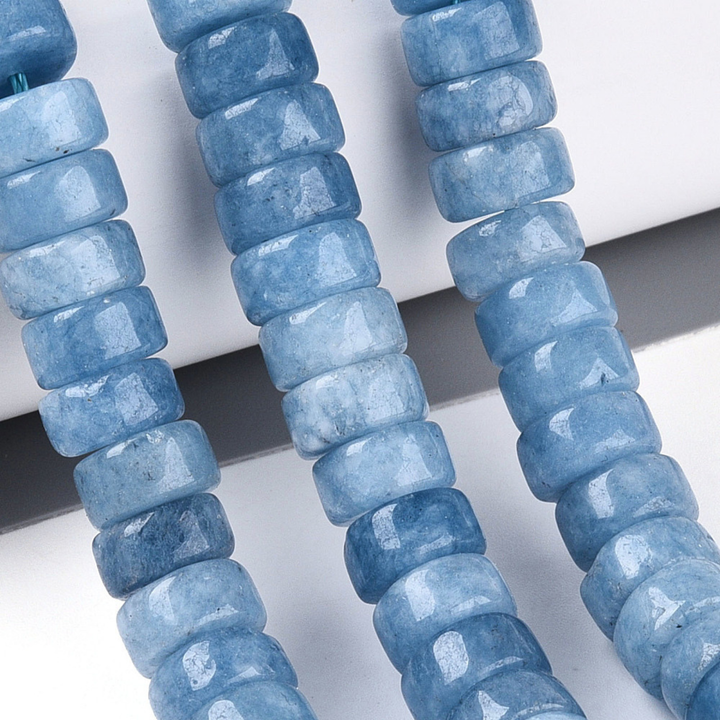 Tira de cuentas de jade en disco de 10 mm para joyería