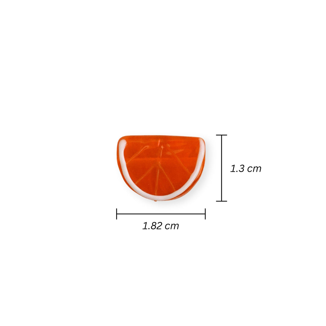 Medidas para separador de murano en forma de naranja con acabado brillante y realista