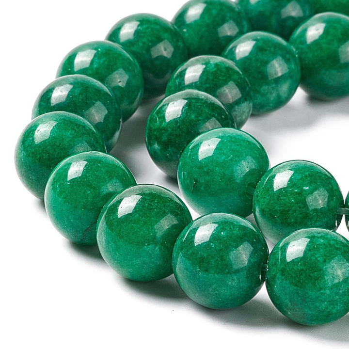 Tira de jade redondo de 12 mm con aproximadamente 32 cuentas