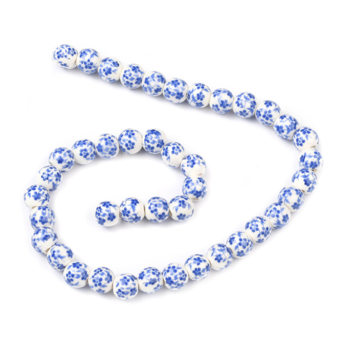 Tira de cuentas de cerámica de 8 mm para joyería