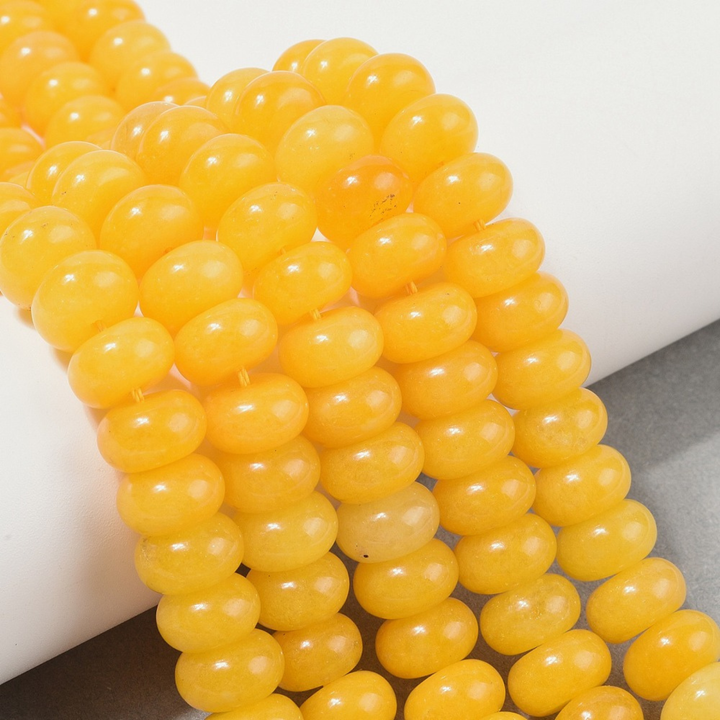 Tira de jade natural de 10 mm para joyería