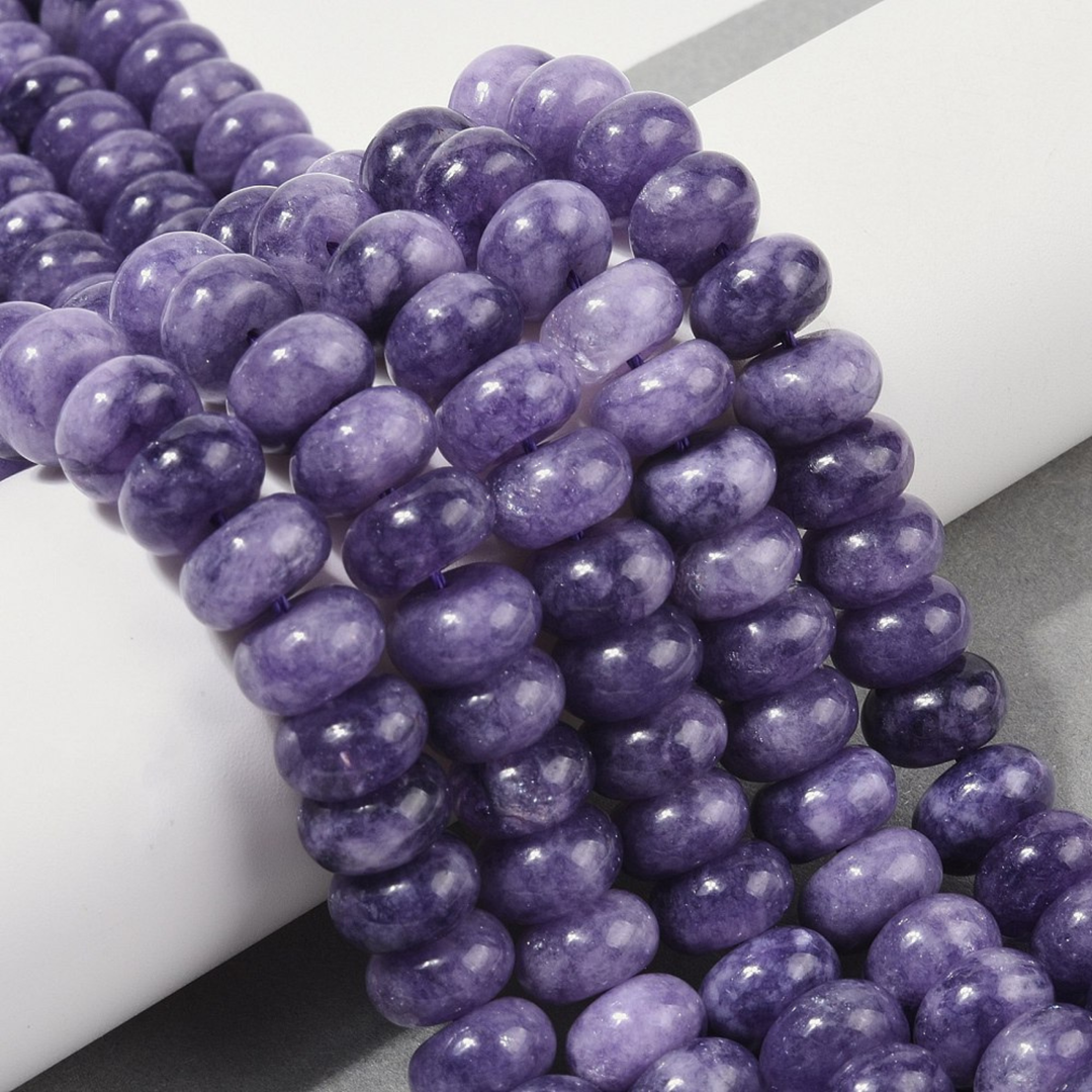 Tira de jade natural de 10 mm para joyería