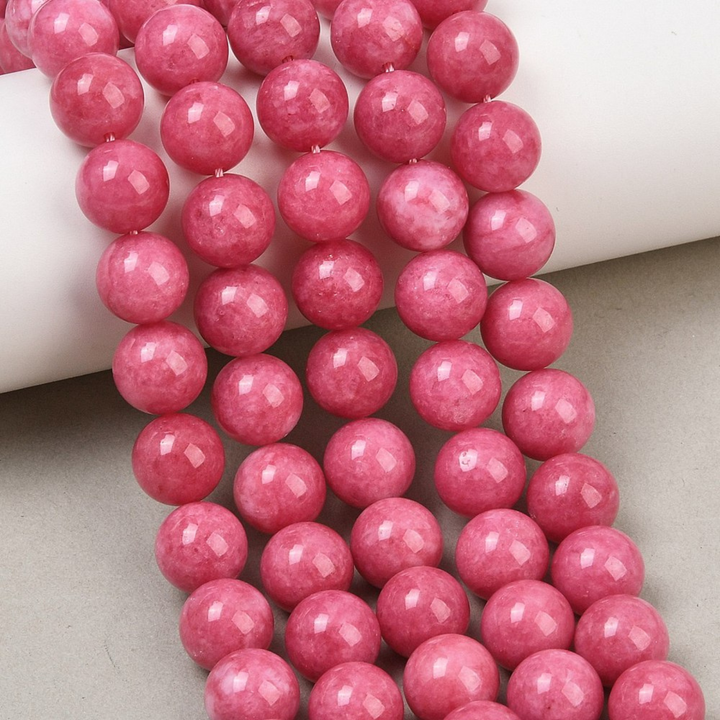 Tira de cuentas de jade natural de 10 mm para joyería
