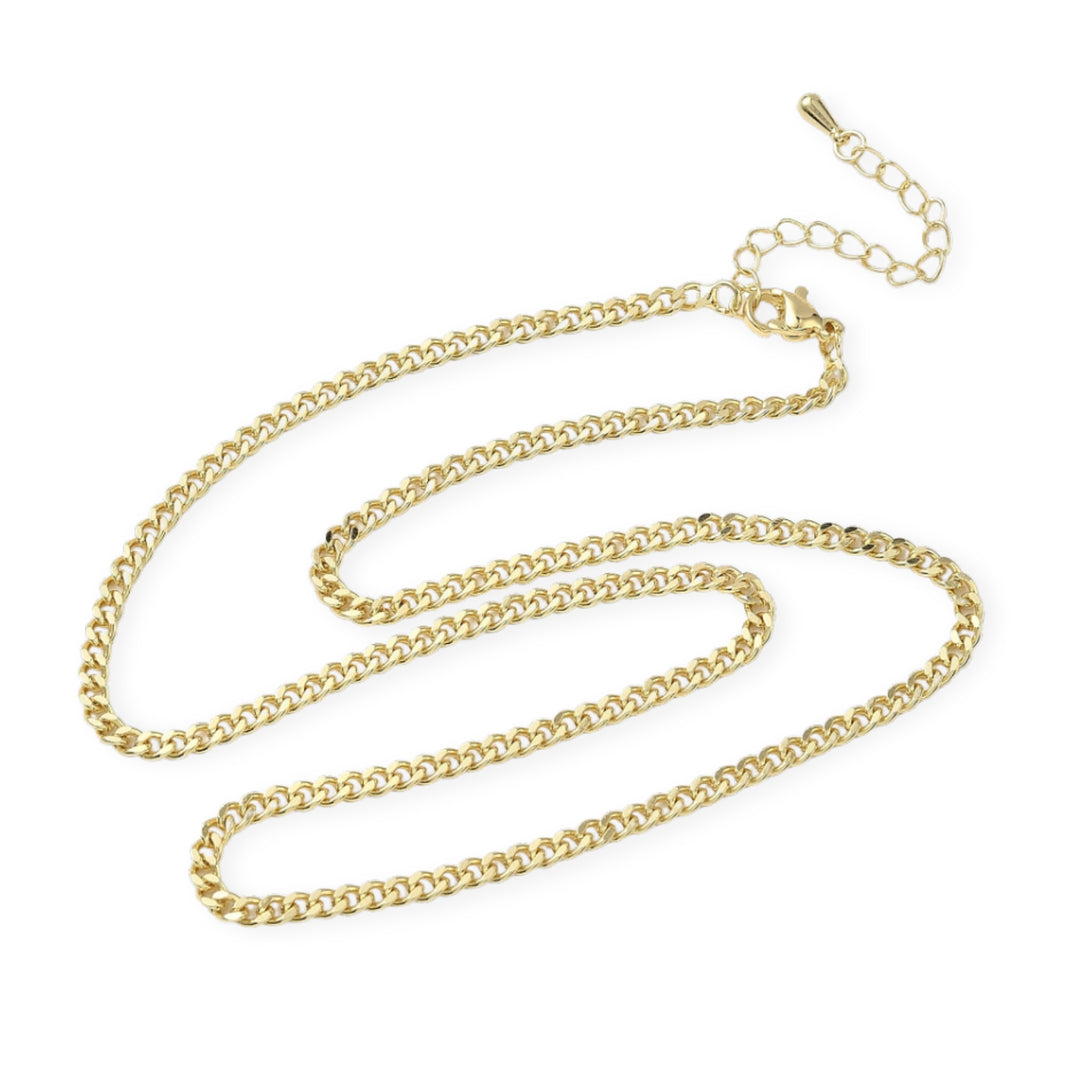 Detalles de Cadena de chapa de oro con broche tipo perico