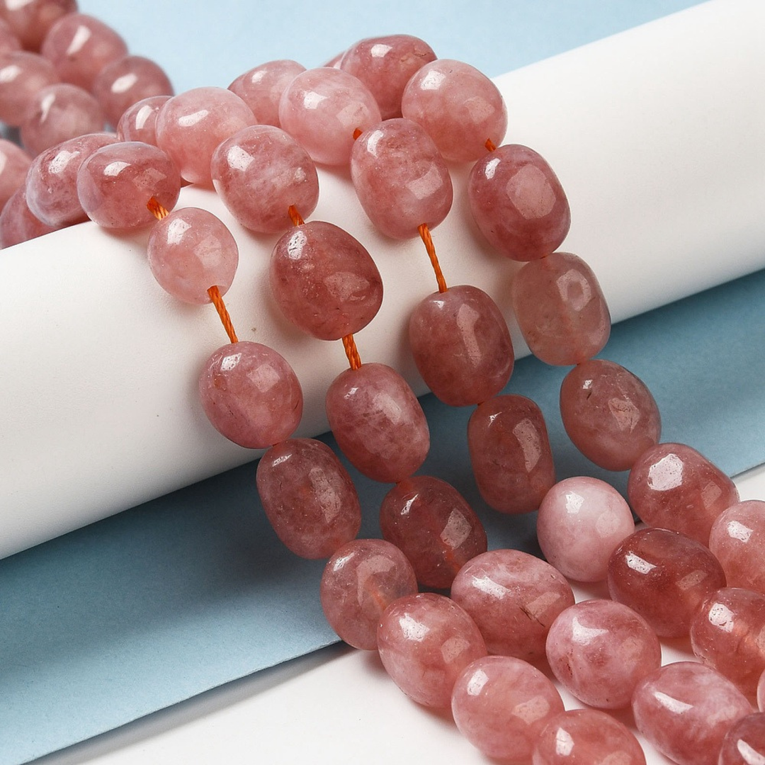 Tira de cuentas de jade natural ovalado de 13 × 10 mm para joyería