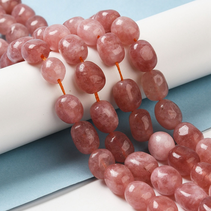 Tira de cuentas de jade natural ovalado de 13 × 10 mm para joyería