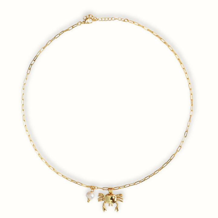 Collar dorado Ammos con inspiración marina