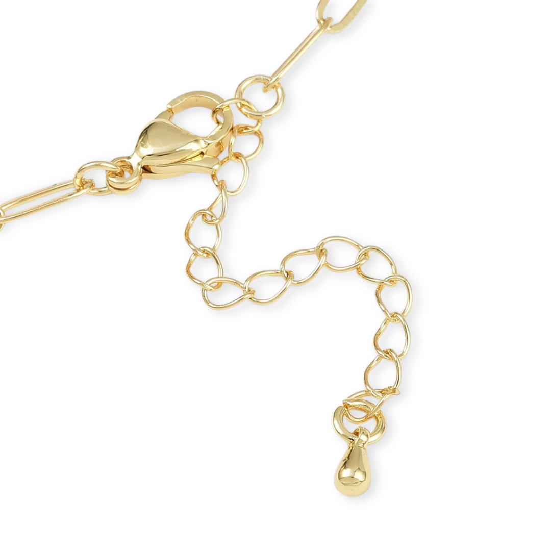 Detalles de Cadena de chapa de oro con broche circular