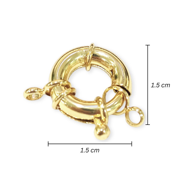 Medidas para Broche marinero de chapa de oro
