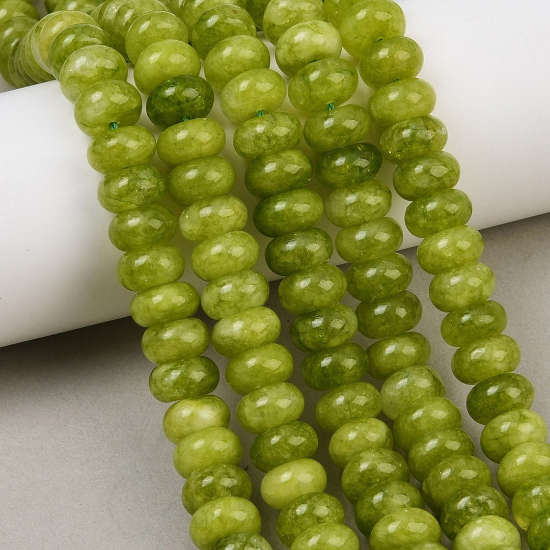 Tira de jade natural de 10 mm para joyería