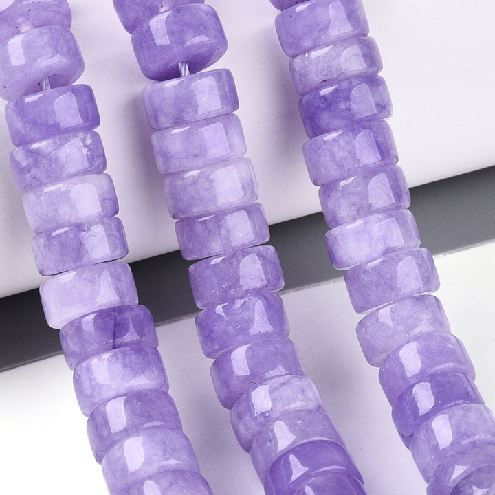 Tira de cuentas de jade en disco de 10 mm para joyería