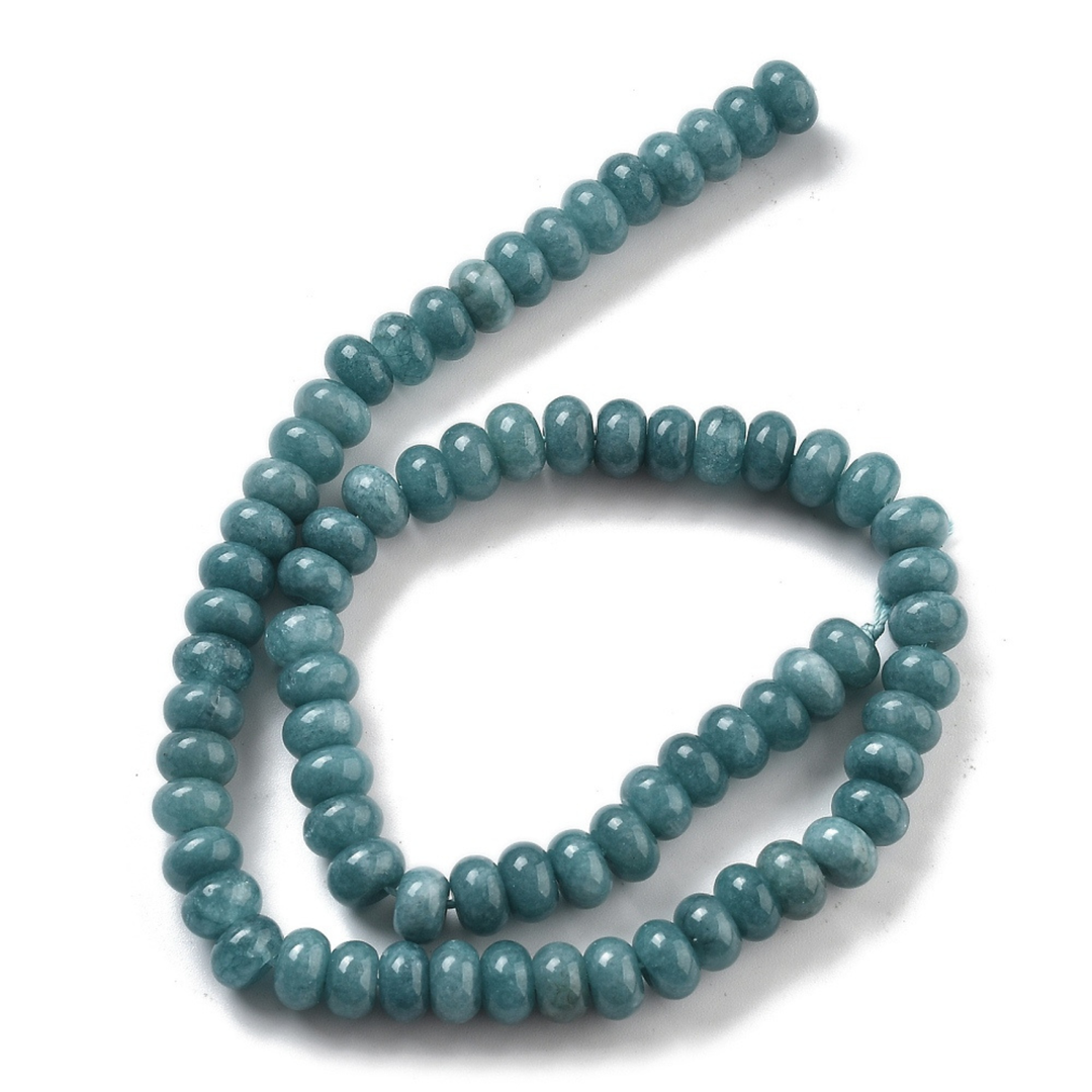 Tira de jade natural de 8 mm para joyería