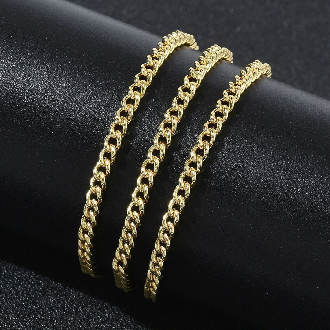 Cadena de chapa de oro