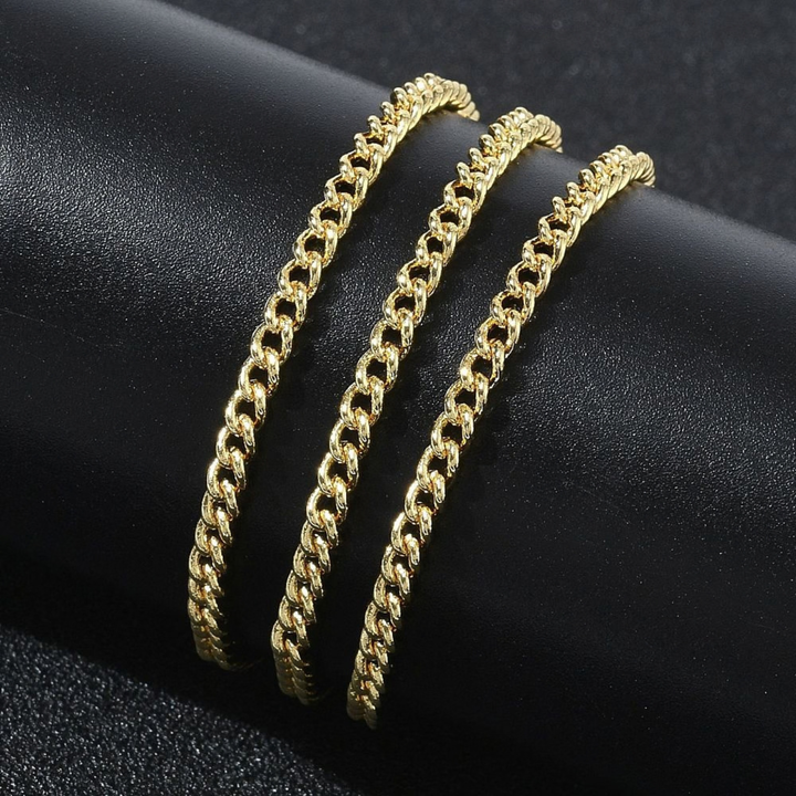 Cadena de chapa de oro