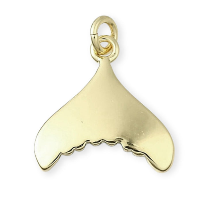 Detalles de Dije en forma de aleta marina de chapa de oro esmaltado
